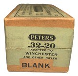 Collectible Ammo: Full Sealed Box 50 Cartridges of Peters .32-20 BLANK Central Fire Rifle - 2 of 6