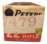 Collectible Ammo: Partial Brick 473 Rounds of Peters Kleanbore High Velocity 22 Long Rifle No. 2283 - 6 of 9