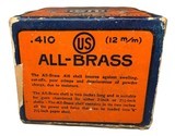 Collectible Ammo: Full Box of US .410 ALL BRASS 12 m/m Shot 4C Shot shells - 4 of 7