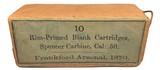 Collectible Ammo: Full Box of 10 Rim-Primed Blank Cartridges, Spencer Carbine, Cal. .50 - 1 of 6