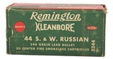 Collectible Ammo: Full Box 50 Rounds of Remington Kleanbore .44 S&W Russian 246 Grain REM #5244 - 1 of 6