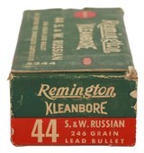 Collectible Ammo: Full Box 50 Rounds of Remington Kleanbore .44 S&W Russian 246 Grain REM #5244 - 2 of 6