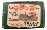 Collectible Ammo: Full Sealed Box of 25 Rounds , 16 Ga. Remington UMC Nitro Club Game Loads
9 CH. Skeet Loads "Dog Bone" Box - 5 of 6