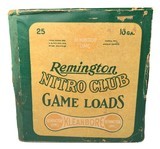 Collectible Ammo: Full Sealed Box of 25 Rounds , 16 Ga. Remington UMC Nitro Club Game Loads
9 CH. Skeet Loads "Dog Bone" Box - 1 of 6