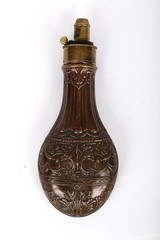 Ornate Antique Powder Flask, Marked on Spout Hawksley - 2 of 10