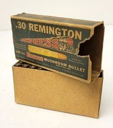 Collectible Ammo: Partial Box - 19 Rounds of .30 Remington Express Mushroom Bullet 165grs for Remington Model 8 Autoloading & Model 14 Repeating Rifle - 5 of 8