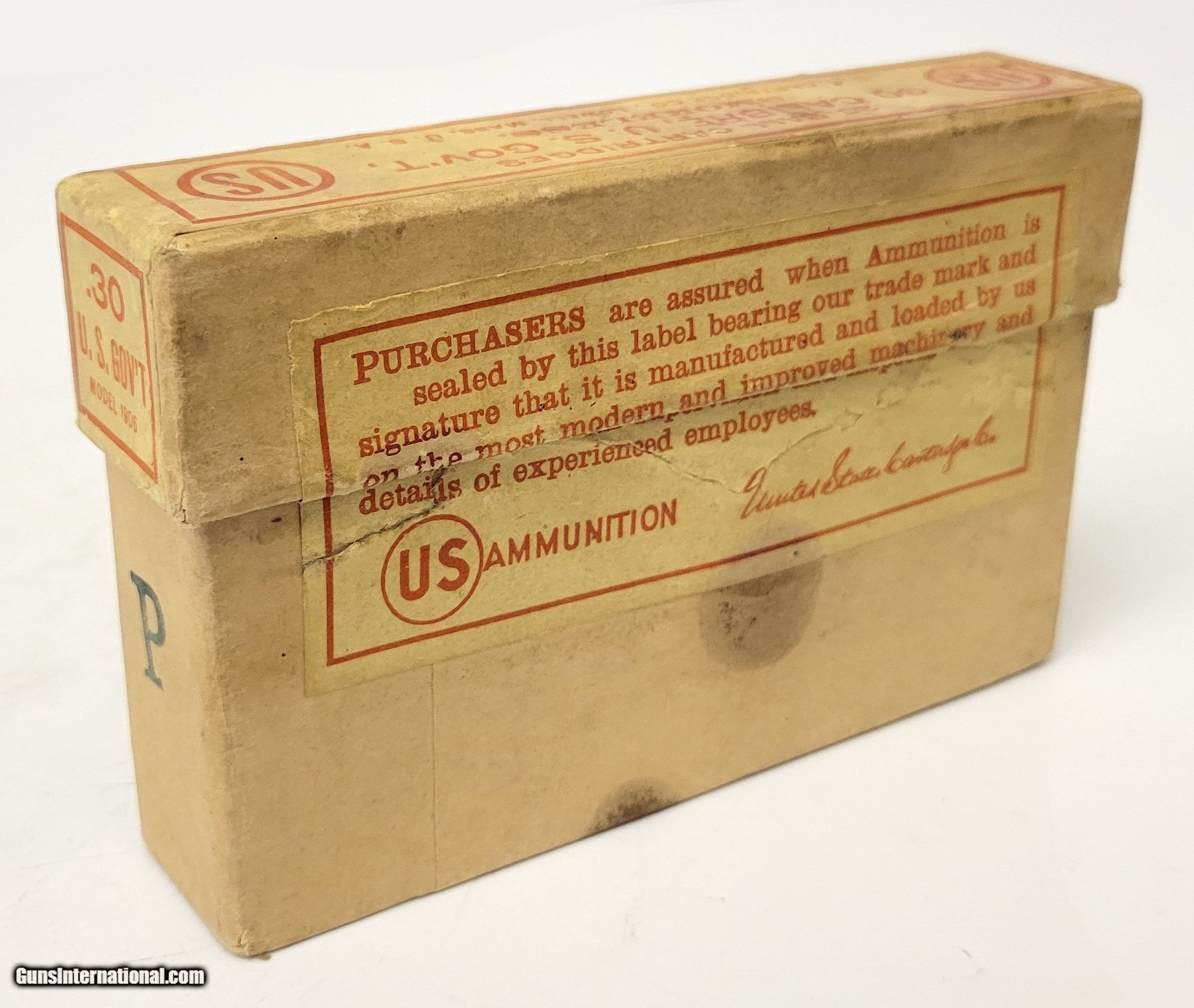 Collectible Ammo: Full Box - 20 Rounds of .30 U.S. Gov't. Smokeless U.S ...