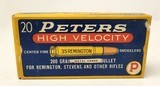 Collectible Ammo: Full Box - 20 Rounds of Peters High Velocity Centerfire .35 Remington Smokeless 200gr. Metal Cased Bullet - No. 3583 - 5 of 12