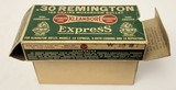 Collectible Ammo: Partial Box - 16 Rounds of .30 Remington 165 Grains Mushroom Bullet - Remington UMC Kleanbore Express - 6 of 8