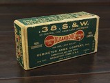 Collectible Ammo: Full Box - 50 Rounds of .38 S. & W. Remington UMC Kleanbore 146 grs. Lead Bullet - Dogbone Box - 1 of 12