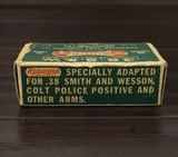 Collectible Ammo: Full Box - 50 Rounds of .38 S. & W. Remington UMC Kleanbore 146 grs. Lead Bullet - Dogbone Box - 4 of 12