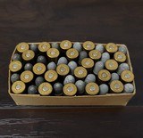 Collectible Ammo: Full Box - 50 Rounds of .38 S. & W. Remington UMC Kleanbore 146 grs. Lead Bullet - Dogbone Box - 10 of 12