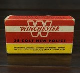 Collectible Ammo: Full Box - 50 Rounds of Winchester .38 Colt New Police 150 gr. Lead - W 38 CNP - 7 of 11