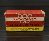 Collectible Ammo: Full Box - 50 Rounds of Winchester .38 Colt New Police 150 gr. Lead - W 38 CNP - 2 of 11