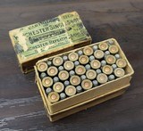 Collectible Ammo: Partial Box - 49 Rounds of Winchester Repeating Arms Co. .22 Winchester Single Shot Solid Head .22 WCF - 6 of 7