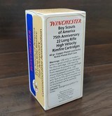Collectible Ammo: Full Carton - 500 Rounds of Winchester .22 Long Rifle Rimfire - Boy Scouts of America 75th Anniversary Commemorative Ammunition - 3 of 11