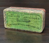 Collectible Ammo: Full Box - 50 Rounds of .38 Caliber Long Rim-Fire - The Union Metallic Cartridge Co. Swaged Bullets - 1 of 9