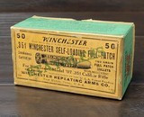 Collectible Ammo: Full Box - 50 Rounds of .351 Winchester Self-Loading Full Patch - For Winchester Model '07 .351 Caliber Rifle 180gr. Full Patch - 1 of 10