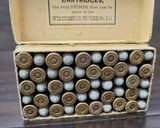 Collectible Ammo: Full Box - 50 Rounds of Winchester Repeating Arms Co. .38 Caliber / .38 S.&W. C.F. - Solid Head - 7 of 8