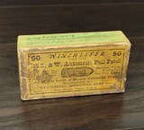 Collectible Ammo: Sealed Box - 50 Rounds of Winchester Repeating Arms Co. .35 Smith & Wesson Automatic Full Patch Bullets - Smokeless Powder - 76 grs - 6 of 6