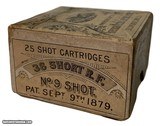 Collectible Ammo: Full Box 25 Cartridges American Metallic Cartridge Co .38 Short Rimfire 2 Shot (#9) Cartridges Pat. Sept 9th 1879 - 6 of 8