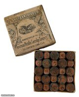 Collectible Ammo: Full Box 25 Cartridges American Metallic Cartridge Co .38 Short Rimfire 2 Shot (#9) Cartridges Pat. Sept 9th 1879 - 1 of 8