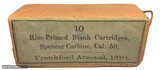 Collectible Ammo: Full Box of 10 Rim-Primed Blank Cartridges, Spencer Carbine, Cal. .50 - 1 of 6