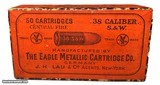 Collectible Ammo: Full Unopened Box 50 Cartridges of Eagle Metallic Cartridge Co Germany .38 Smith and Wesson Central Fire - 1 of 6