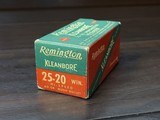 Collectible Ammo: Full Box - 50 Rounds of Remington Kleanbore .25-20 Winchester Hi Speed 60 gr. Mushroom Bullet - 4 of 6