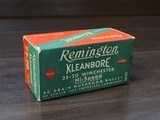 Collectible Ammo: Full Box - 50 Rounds of Remington Kleanbore .25-20 Winchester Hi Speed 60 gr. Mushroom Bullet