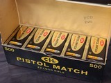 Collectible Ammo: Full Carton - 500 Rounds of C-I-L Pistol Match .22 Long Rifle - Canadian Industries Limited - 4 of 7