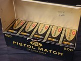 Collectible Ammo: Full Carton - 500 Rounds of C-I-L Pistol Match .22 Long Rifle - Canadian Industries Limited - 4 of 7