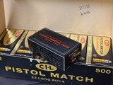 Collectible Ammo: Full Carton - 500 Rounds of C-I-L Pistol Match .22 Long Rifle - Canadian Industries Limited - 6 of 7