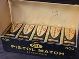 Collectible Ammo: Full Carton - 500 Rounds of C-I-L Pistol Match .22 Long Rifle - Canadian Industries Limited - 4 of 7