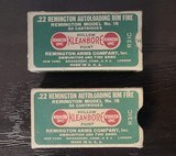 Two Boxes 1927 Remington-UMC KleanBore .22 Rem Autoloading H.P. Cartridges, No. R31C - 1 of 7