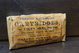 Six Pressed Powder Cartridges for Colt's .44 1860 Army Pistol by Hazard,1863 64 Vintage, Unopened