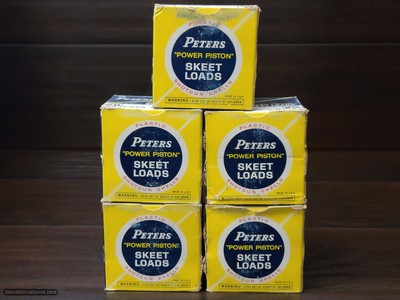 Collectible Ammo: 5 Boxes - 119 Rounds of Peters Power Piston Skeet Loads 28 Gauge 2-3/4" #9 - PS28
