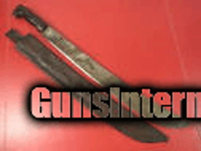 Legitimus Collins Co. US Army 1942 machete in leather scabbard