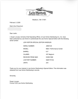 **ULTRA RARE** 1 of 203 LETTERED Lew Horton 627-PC Performance Center 8 shot 357 mag with 6.5