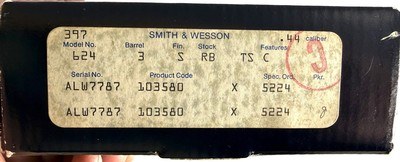 **OUTSTANDING** Smith and Wesson S&W model 624 No Dash with 3