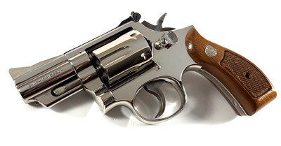 **GORGEOUS** 1975 NICKEL Smith and Wesson S&W model 19 dash 3 with 2.5