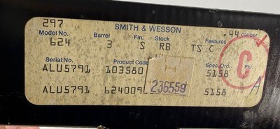 **WOW** Smith and Wesson S&W Lew Horton no dash 624 3