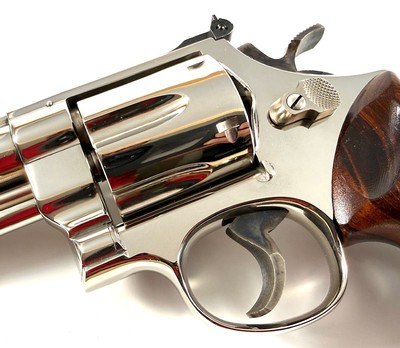 **BEAUTIFUL** 1979 NICKEL Smith and Wesson S&W model 29 dash 2 P&R with 4