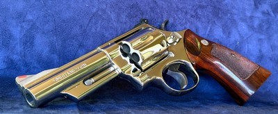 **BEAUTIFUL** 1979 NICKEL Smith and Wesson S&W model 29 dash 2 P&R with 4