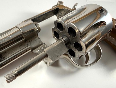 1973 Nickel Smith and Wesson S&W model 27 with iconic 3.5