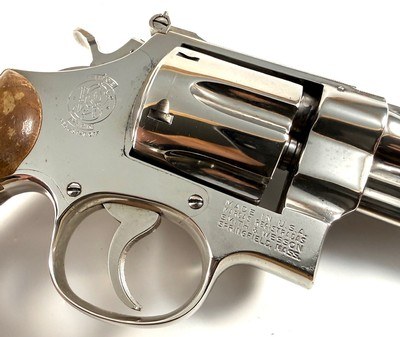 1973 Nickel Smith and Wesson S&W model 27 with iconic 3.5