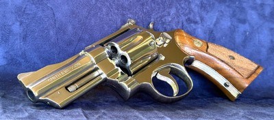 1973 Nickel Smith and Wesson S&W model 27 with iconic 3.5