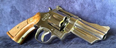 1973 Nickel Smith and Wesson S&W model 27 with iconic 3.5