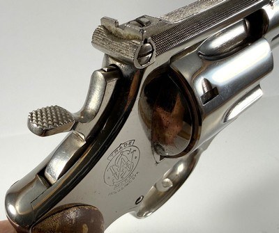 1973 Nickel Smith and Wesson S&W model 27 with iconic 3.5