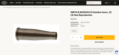 1966 Smith and Wesson S&W model 53 22 Jet Centerfire Magnum 6